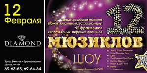 Афиша 12 Мюзиклов в Diamond-Холле во Владивостоке, 12.02.2012 года